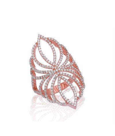 Gümüş Rose Fantezi Bayan Yüzük