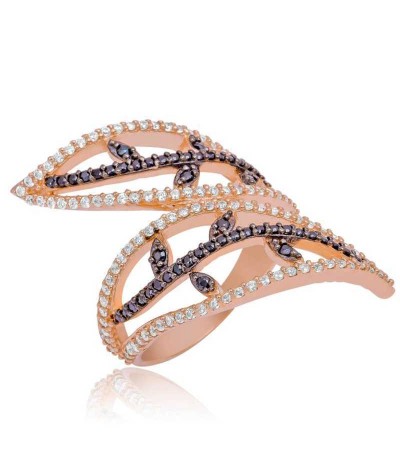 Gümüş Yaprak Bayan Yüzük