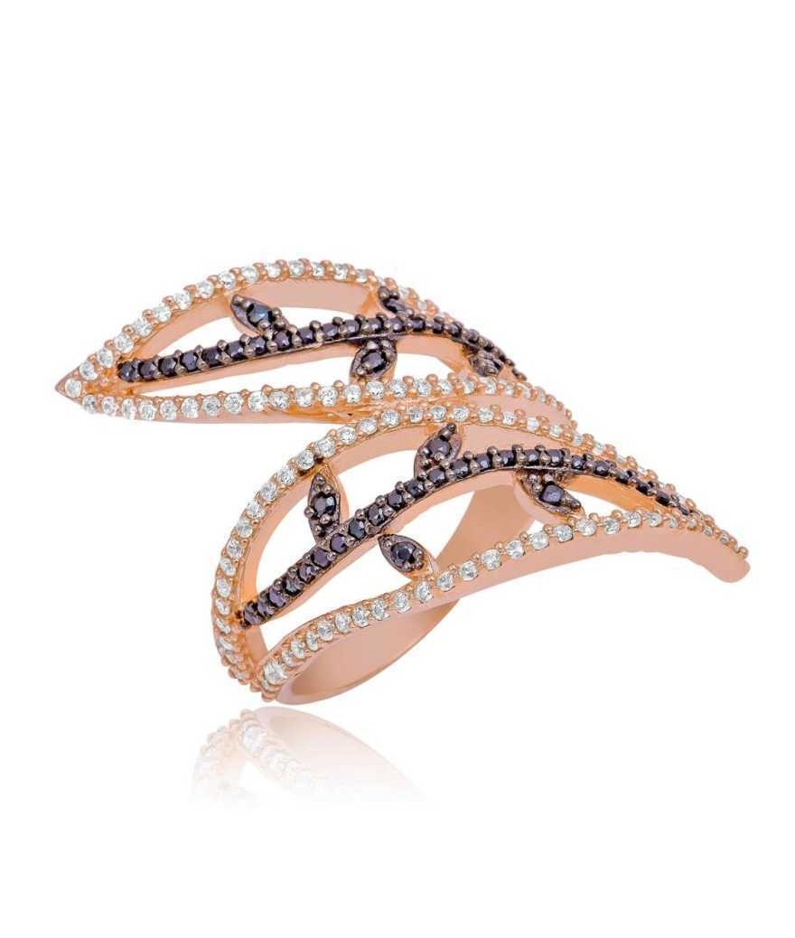 Gümüş Yaprak Bayan Yüzük