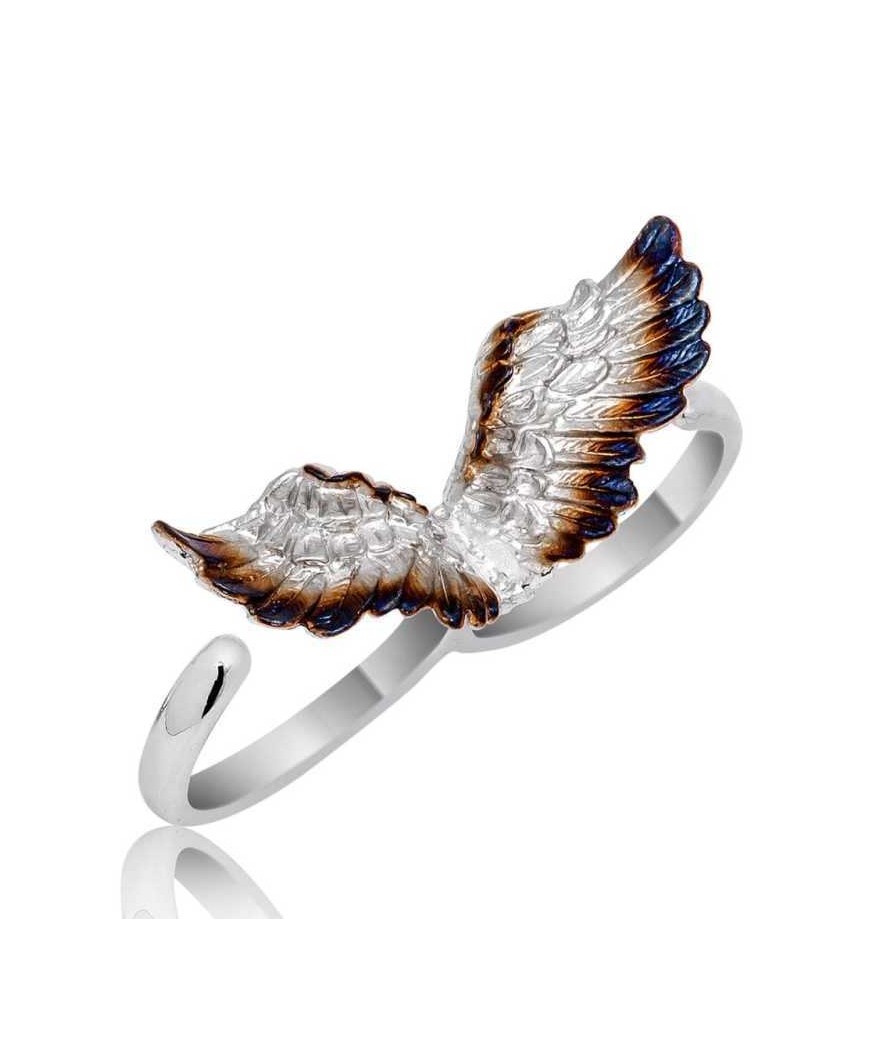 Gümüş Melek Kanadı Bayan Yüzük