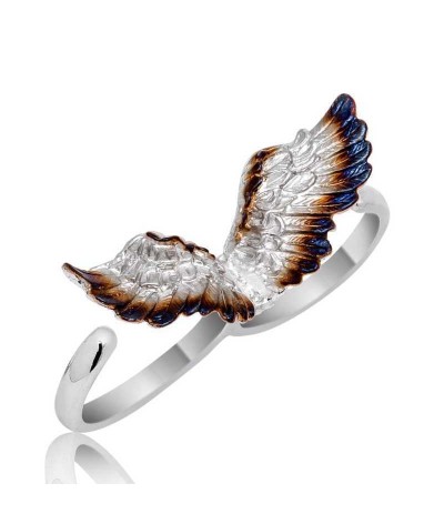 Gümüş Melek Kanadı Bayan Yüzük