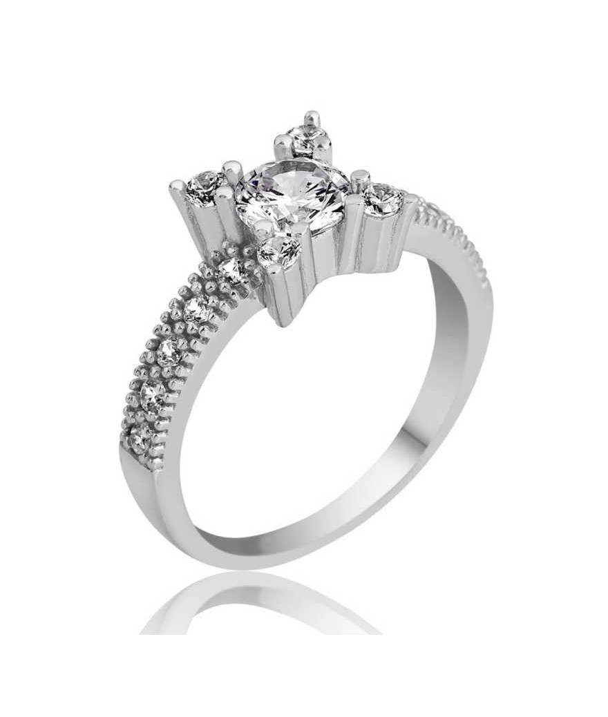 Gümüş Tek Taş Bayan Yüzük