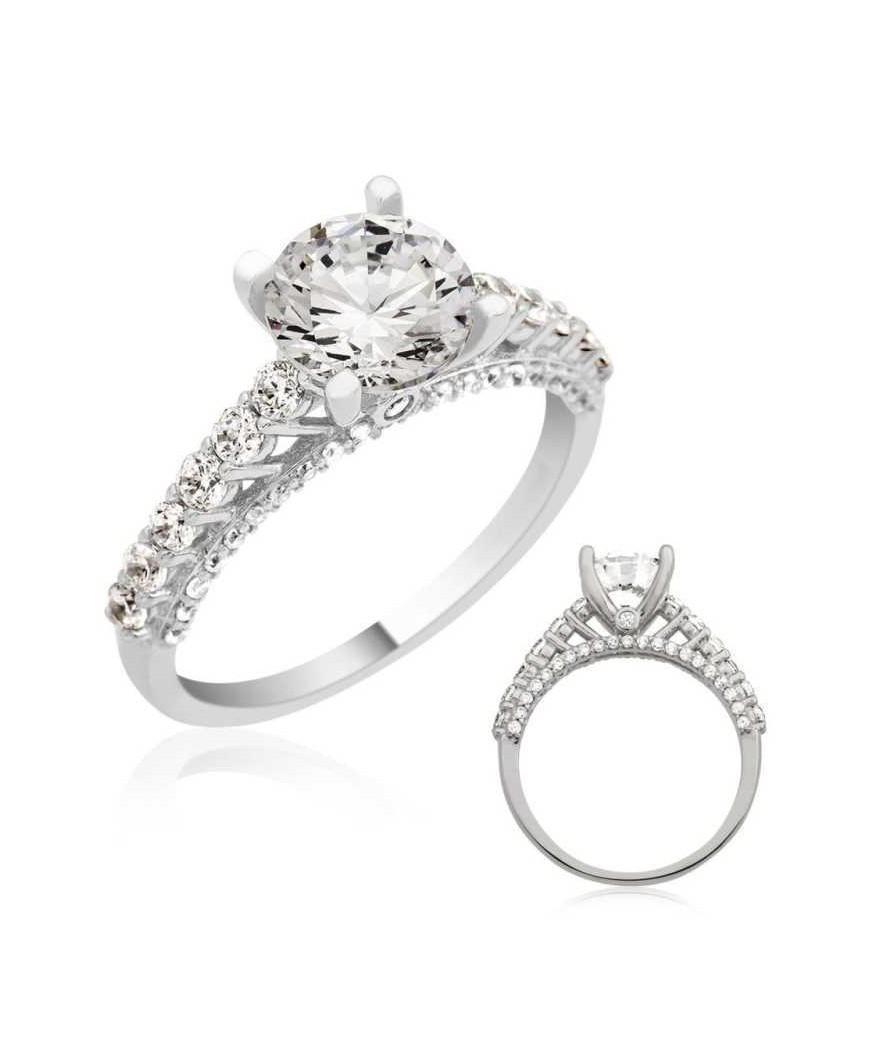 Gümüş Tek Taş Bayan Yüzük