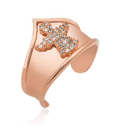 Gümüş Melek Desenli Eklem Yüzük