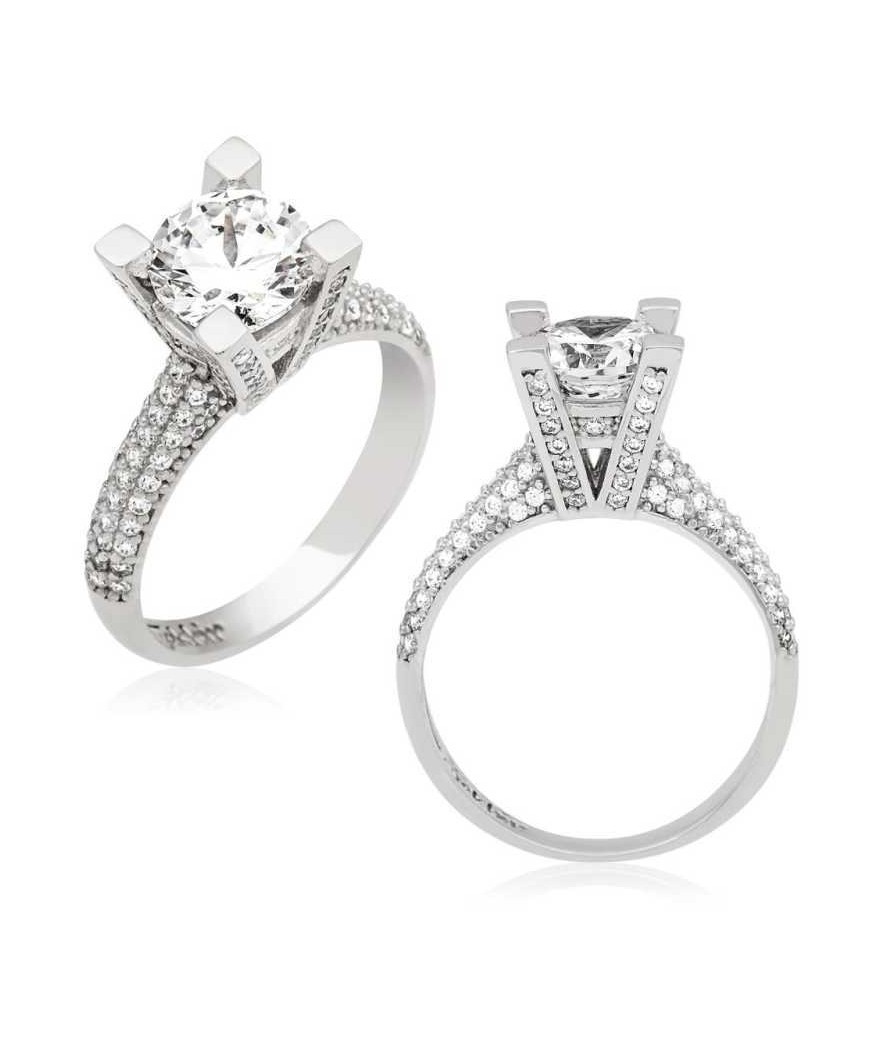 Gümüş Tek Taş Bayan Yüzük