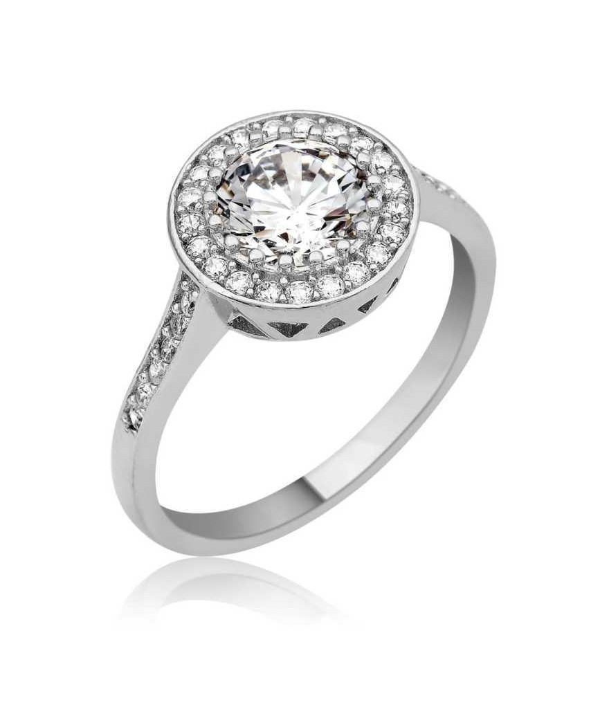 Gümüş Tek Taş Bayan Yüzük