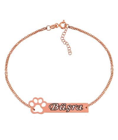 Gümüş Kişiye Özel İsimli Bayan Bileklik