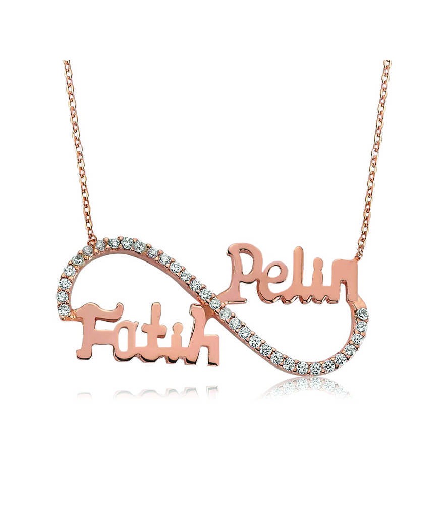 Gümüş İsimli Sonsuzluk Bayan Kolye