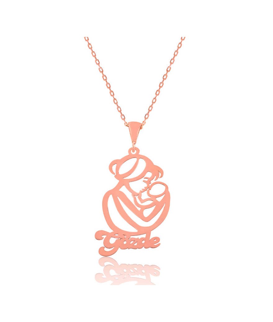 Gümüş İsimli Anne Çocuk Sevgisi İsimli Kolye