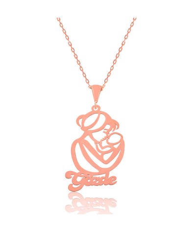 Gümüş İsimli Anne Çocuk Sevgisi İsimli Kolye