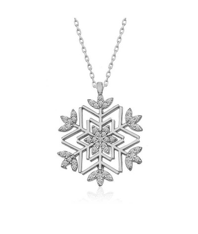 Gümüş Kar Tanesi Kolye