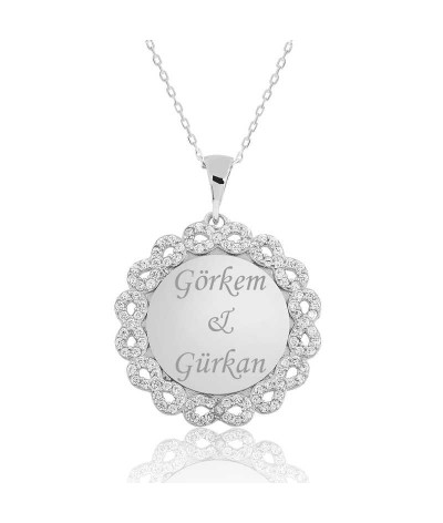 Gümüş Kişiye Özel Sonsuzluk İsimli Kolye