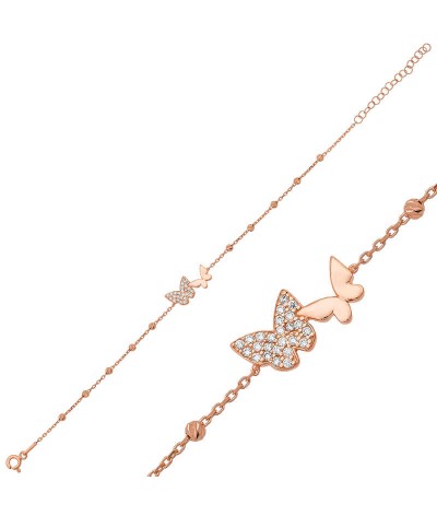 Gümüş Dorissa Kelebek Bayan Bileklik