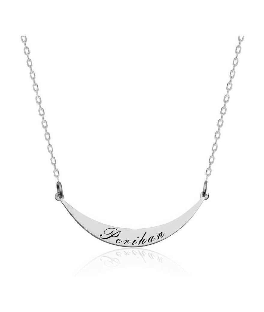 Gümüş İsimlik Plaka Kolye