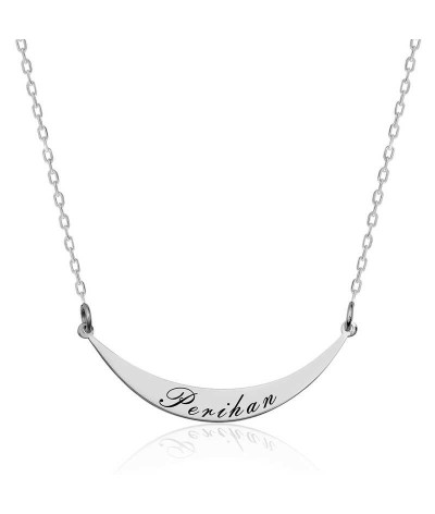 Gümüş İsimlik Plaka Kolye