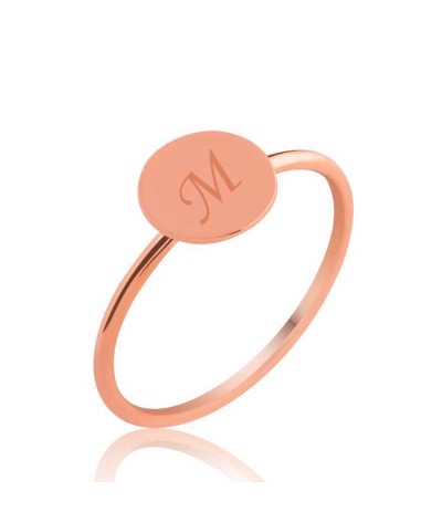 Gümüş Harfli Bayan Yüzük