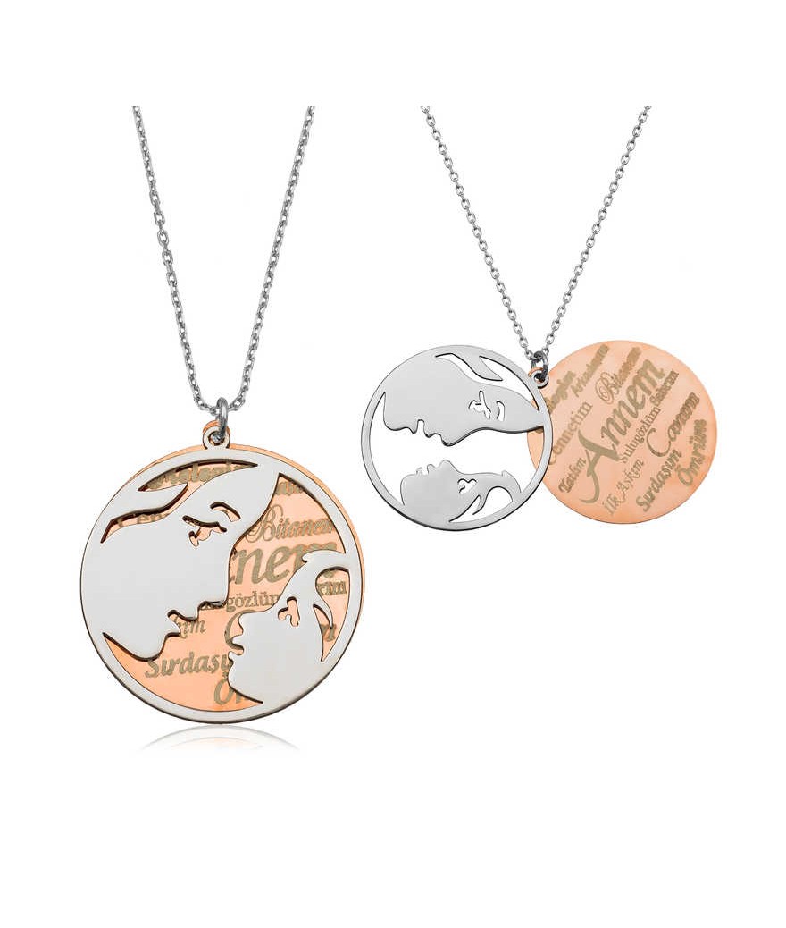 Gümüş Annelere Özel Kolye