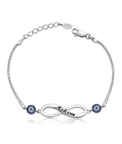 Gümüş Sonsuzluk Aşkım Bayan Bileklik