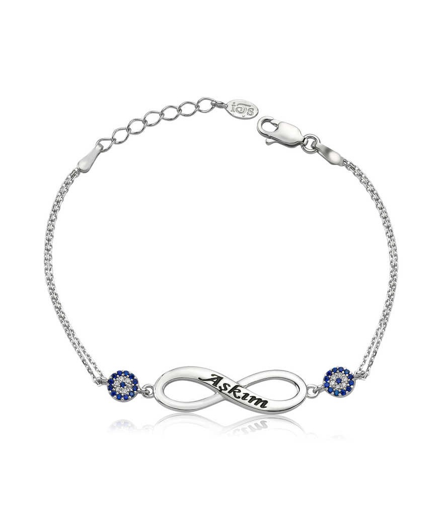 Gümüş Sonsuzluk Aşkım Bayan Bileklik