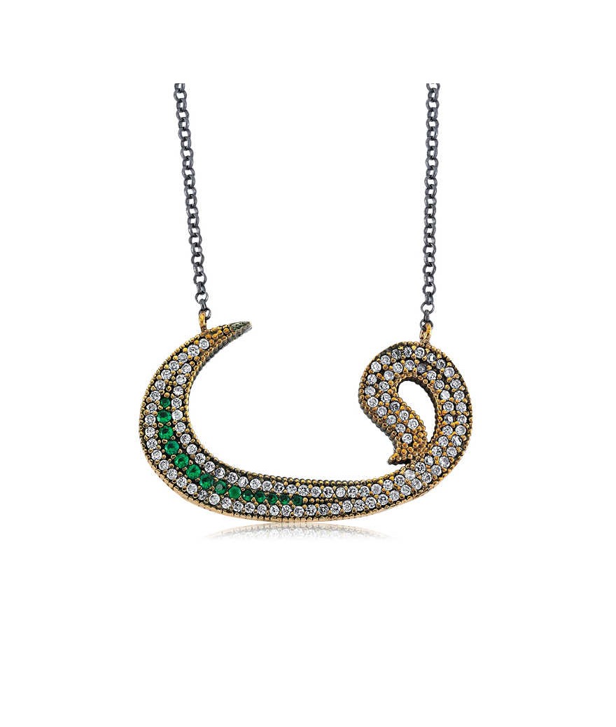 Gümüş Otantik Vav Bayan Kolye