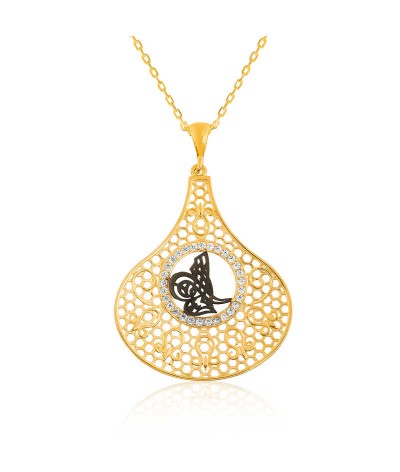 Gümüş Tuğra Bayan Kolye