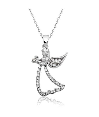 Gümüş Kanatlı Melek Kolye