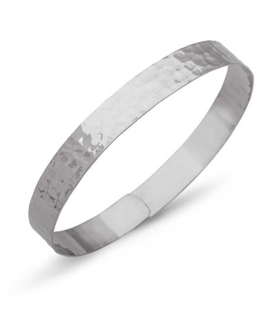 Gümüş Elişi Dövme Bayan Bilezik