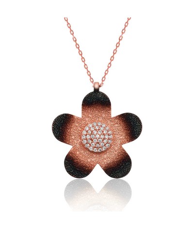 Gümüş Unutma Beni Çiçeği Bayan Kolye