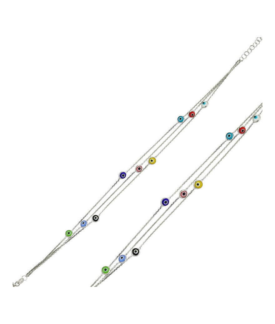 Gümüş Renkli Nazar Bayan Bileklik