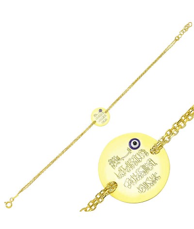 Gümüş Nazar Duası Bayan Bileklik