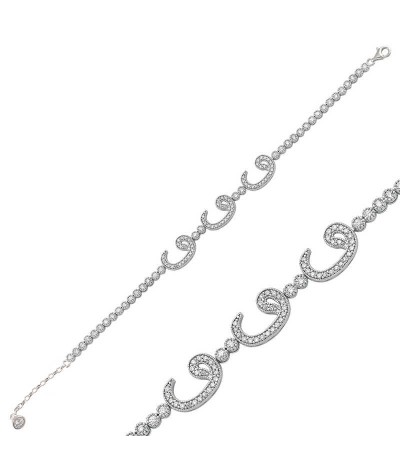 Gümüş Su Yolu Gümüş Vav Bileklik