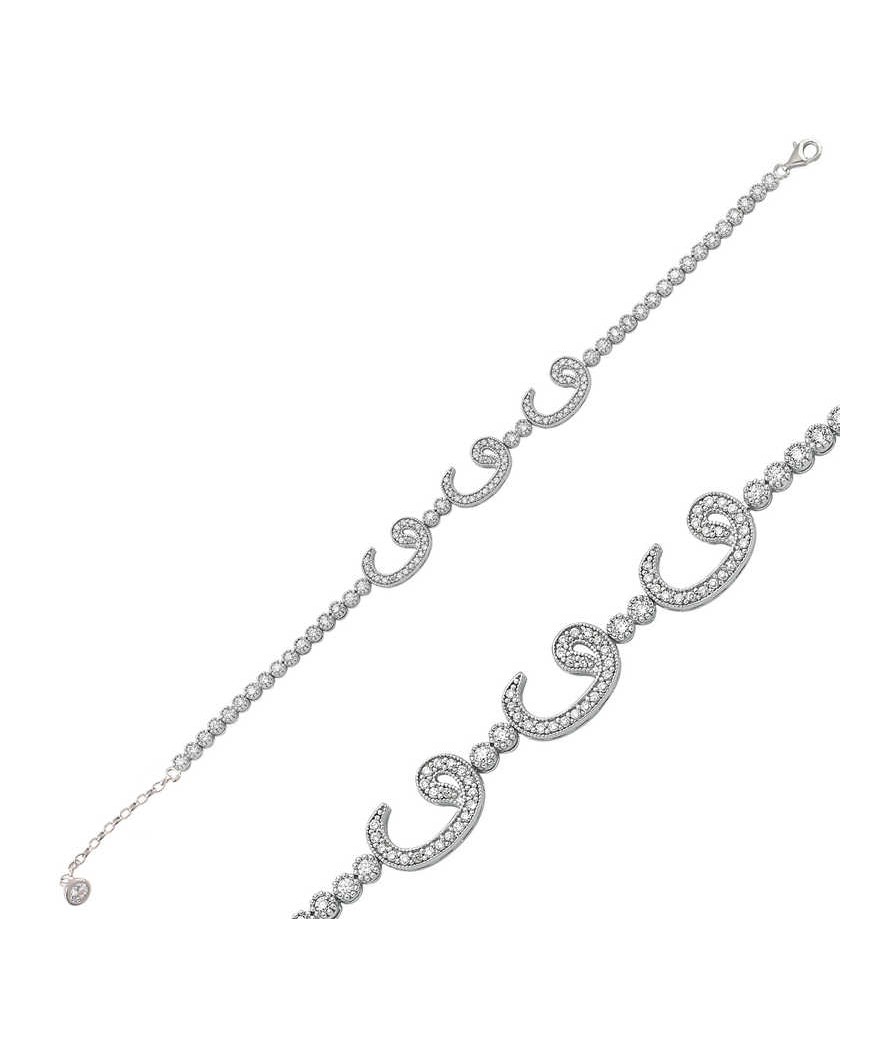 Gümüş Su Yolu Gümüş Vav Bileklik