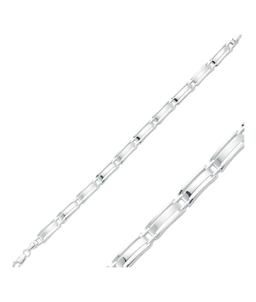 Gümüş Üç Sıra Erkek Bileklik