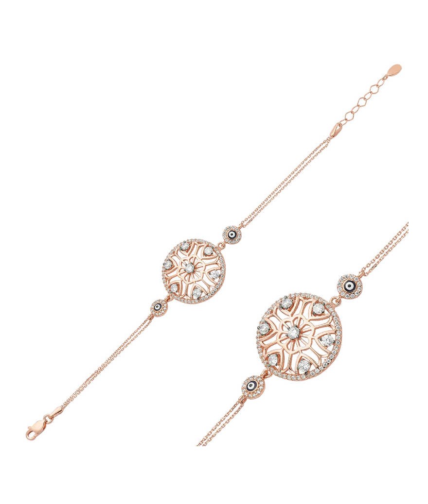 Gümüş Yaşam Çiçeği Bayan Bileklik