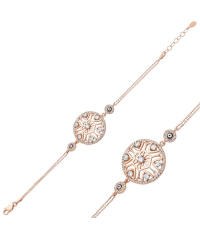 Gümüş Yaşam Çiçeği Bayan Bileklik