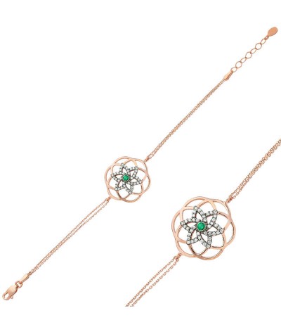 Gümüş Yaşam Çiçeği Bayan Bileklik