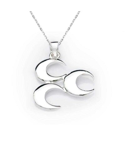 Gümüş Üç Hilal Kolye