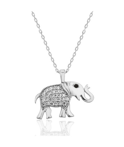 Gümüş Fil Bayan Kolye