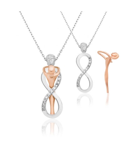 Gümüş Sonsuz Aşk Bayan Kolye