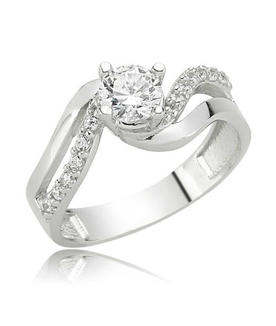 Gümüş Tek Taş Bayan Yüzük