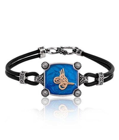 Gümüş Tuğralı Erkek Bileklik