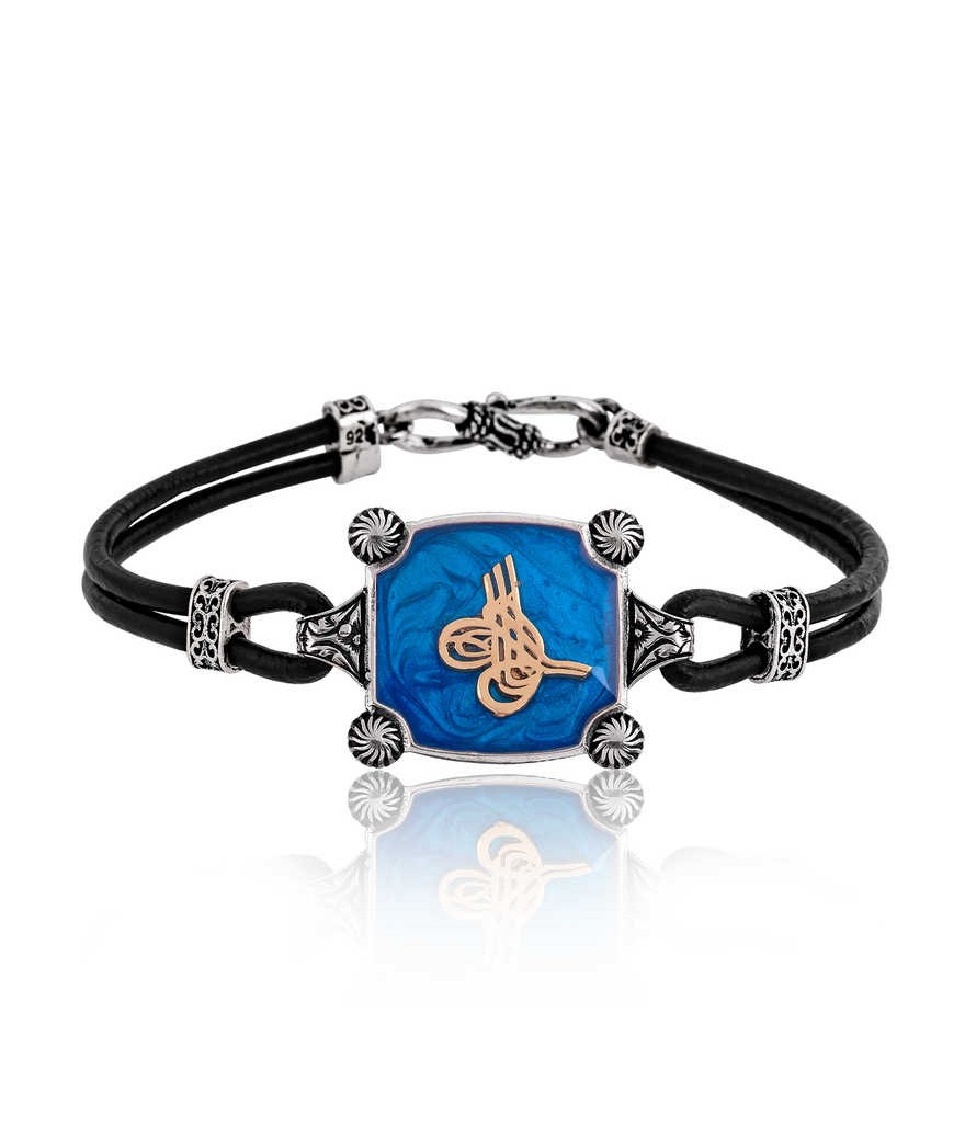 Gümüş Tuğralı Erkek Bileklik