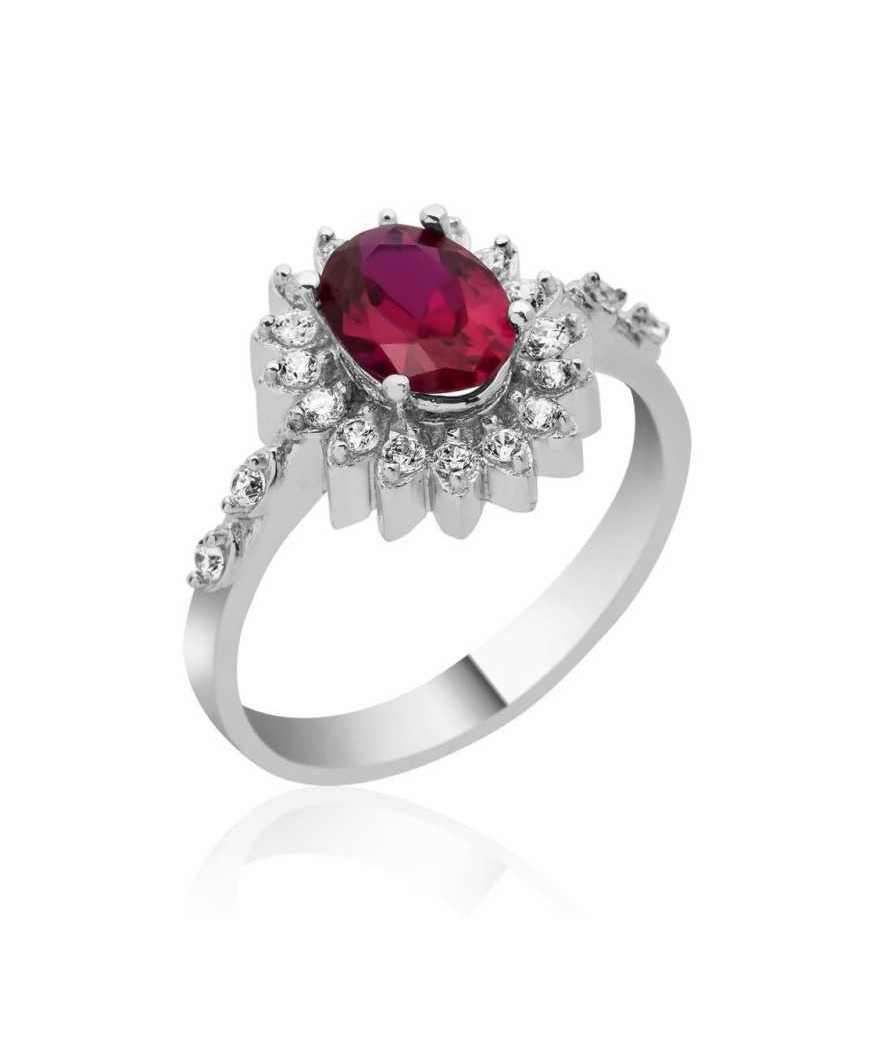 Gümüş Çiçek Bayan Yüzük