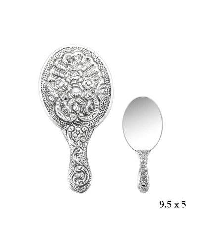 Menekşe Motifli El Aynası