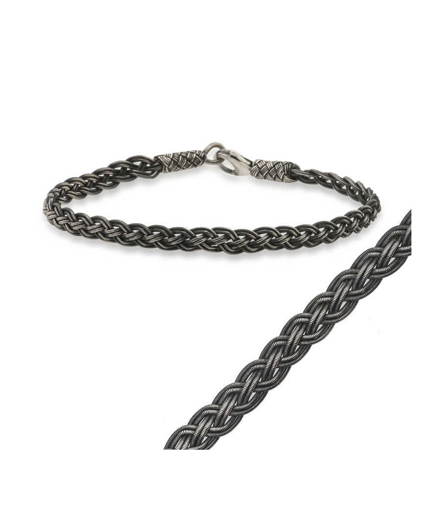 Gümüş Kazaziye Örgü Bileklik