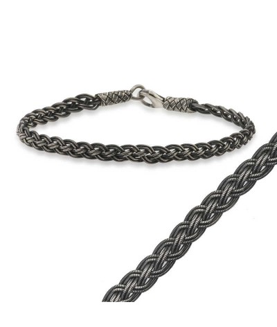 Gümüş Kazaziye Örgü Bileklik