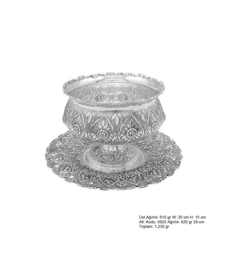 Papatya Desenli Gümüş Boller