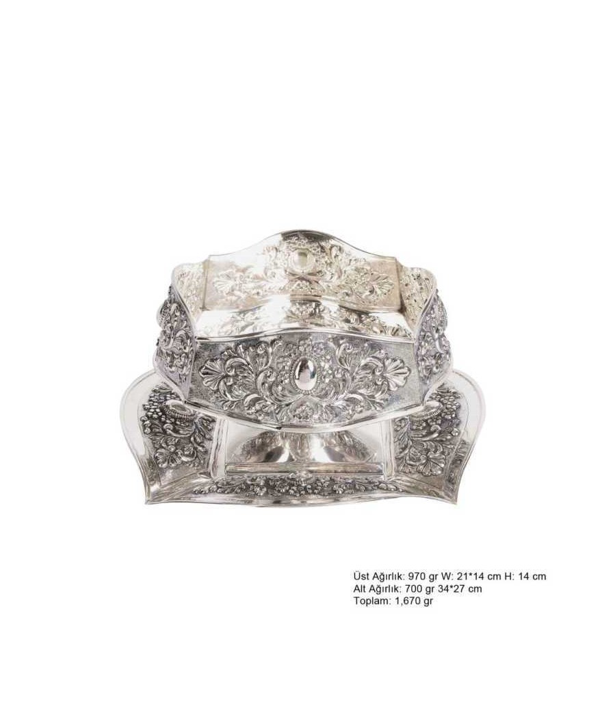 Karanfil ve Papatya Desenli Gümüş Boller