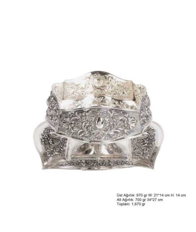 Karanfil ve Papatya Desenli Gümüş Boller