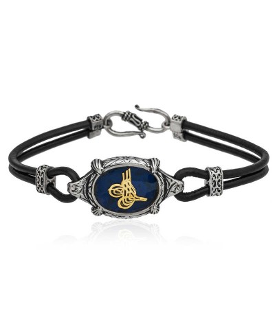 Gümüş Tuğra Armalı Erkek Bileklik